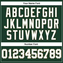 Load image into Gallery viewer, Custom Hunter Green White-Old Gold Authentic Throwback Basketball Jersey
