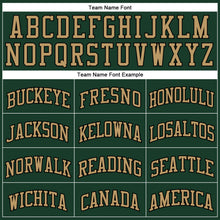 Load image into Gallery viewer, Custom Hunter Green Old Gold-Black Authentic Throwback Basketball Jersey
