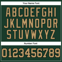 Load image into Gallery viewer, Custom Hunter Green Old Gold-Black Authentic Throwback Basketball Jersey
