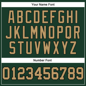 Custom Hunter Green Old Gold-Black Authentic Throwback Basketball Jersey