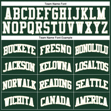 Load image into Gallery viewer, Custom Hunter Green White Cream-Black Authentic Throwback Basketball Jersey
