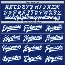 Load image into Gallery viewer, Custom Royal White-Light Blue Bomber Full-Snap Varsity Letterman Jacket
