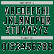 Load image into Gallery viewer, Custom Kelly Green Black-White Bomber Full-Snap Varsity Letterman Jacket
