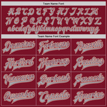 Load image into Gallery viewer, Custom Crimson Gray-Cream Bomber Full-Snap Varsity Letterman Two Tone Jacket
