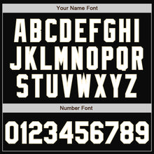 Load image into Gallery viewer, Custom Black White-Cream Bomber Full-Snap Varsity Letterman Jacket
