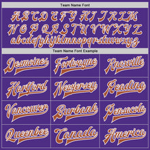 Load image into Gallery viewer, Custom Purple Texas Orange-White Bomber Full-Snap Varsity Letterman Two Tone Jacket
