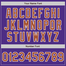 Load image into Gallery viewer, Custom Purple Texas Orange-White Bomber Full-Snap Varsity Letterman Two Tone Jacket
