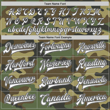 Load image into Gallery viewer, Custom Camo White Black-Gray Bomber Full-Snap Varsity Letterman Salute To Service Jacket
