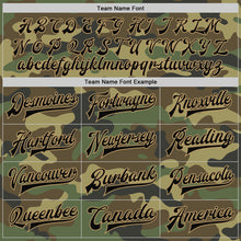 Load image into Gallery viewer, Custom Camo Black-Old Gold Bomber Full-Snap Varsity Letterman Salute To Service Jacket
