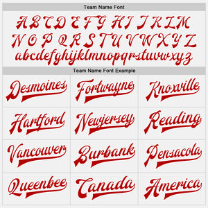 Custom White Red Pinstripe Red-White Bomber Full-Snap Varsity Letterman Jacket