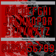 Load image into Gallery viewer, Custom Graffiti Pattern Red-Black Scratch 3D Bomber Full-Snap Varsity Letterman Jacket
