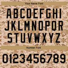 Load image into Gallery viewer, Custom Camo Black-Old Gold 3D Bomber Full-Snap Varsity Letterman Salute To Service Jacket
