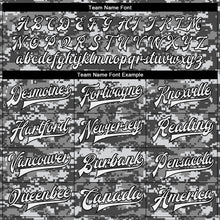 Load image into Gallery viewer, Custom Camo White-Black 3D Bomber Full-Snap Varsity Letterman Salute To Service Jacket

