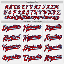 Load image into Gallery viewer, Custom White Navy-Red Bomber Full-Snap Varsity Letterman Two Tone Jacket
