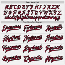 Load image into Gallery viewer, Custom White Crimson-Black Bomber Full-Snap Varsity Letterman Two Tone Jacket
