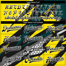 Load image into Gallery viewer, Custom Gold Black-Old Gold 3D Pattern Design Bomber Full-Snap Varsity Letterman Jacket

