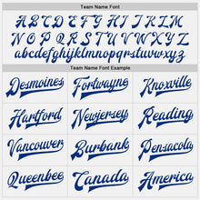 Load image into Gallery viewer, Custom White White-Royal Bomber Full-Snap Varsity Letterman Jacket
