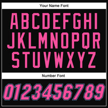 Load image into Gallery viewer, Custom Black Pink Gray-Light Blue Bomber Full-Snap Varsity Letterman Two Tone Jacket
