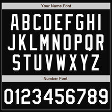 Load image into Gallery viewer, Custom Black White Bomber Full-Snap Varsity Letterman Jacket
