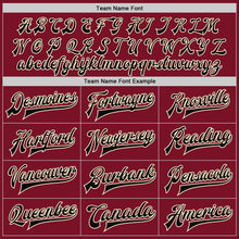 Load image into Gallery viewer, Custom Crimson Black-Cream Bomber Full-Snap Varsity Letterman Jacket
