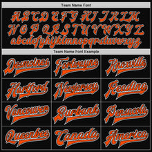 Load image into Gallery viewer, Custom Black Orange-Gray Bomber Full-Snap Varsity Letterman Two Tone Jacket
