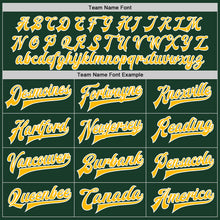 Load image into Gallery viewer, Custom Green Gold-Black Bomber Full-Snap Varsity Letterman Two Tone Jacket
