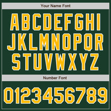 Load image into Gallery viewer, Custom Green Gold-Black Bomber Full-Snap Varsity Letterman Two Tone Jacket
