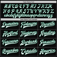 Load image into Gallery viewer, Custom Black White-Kelly Green Bomber Full-Snap Varsity Letterman Jacket
