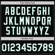 Load image into Gallery viewer, Custom Black White-Kelly Green Bomber Full-Snap Varsity Letterman Jacket
