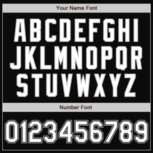 Load image into Gallery viewer, Custom Black White-Gray Bomber Full-Snap Varsity Letterman Jacket
