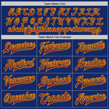 Load image into Gallery viewer, Custom Royal Crimson-Gold Bomber Full-Snap Varsity Letterman Jacket
