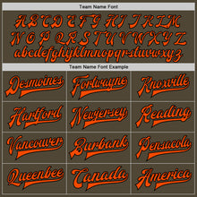 Load image into Gallery viewer, Custom Olive Orange-Black Bomber Full-Snap Varsity Letterman Salute To Service Jacket

