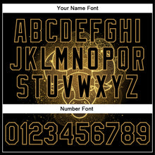 Load image into Gallery viewer, Custom Black Old Gold Taurus 3D Pattern Design Bomber Full-Snap Varsity Letterman Jacket
