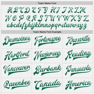 Custom White Kelly Green Pinstripe Kelly Green Bomber Full-Snap Varsity Letterman Jacket