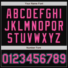 Load image into Gallery viewer, Custom Black Pink-Aqua Bomber Full-Snap Varsity Letterman Two Tone Jacket
