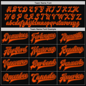 Custom Black Orange Bomber Full-Snap Varsity Letterman Two Tone Jacket