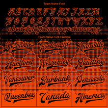 Load image into Gallery viewer, Custom Orange Black 3D Pattern Design Bomber Full-Snap Varsity Letterman Jacket

