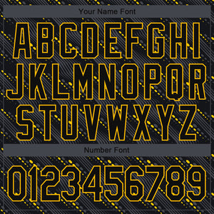 Custom Black Gold 3D Pattern Design Bomber Full-Snap Varsity Letterman Jacket