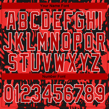 Load image into Gallery viewer, Custom Graffiti Pattern Red-White Hand Painted Blood Handprint 3D Bomber Full-Snap Varsity Letterman Jacket
