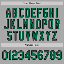 Load image into Gallery viewer, Custom Gray Kelly Green-Black Bomber Full-Snap Varsity Letterman Two Tone Jacket

