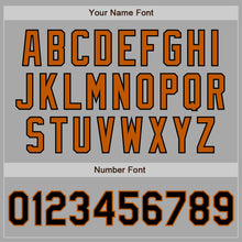 Load image into Gallery viewer, Custom Gray Black-Texas Orange Bomber Full-Snap Varsity Letterman Two Tone Jacket
