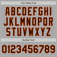 Load image into Gallery viewer, Custom Gray Brown-Orange Bomber Full-Snap Varsity Letterman Two Tone Jacket
