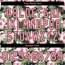 Load image into Gallery viewer, Custom Camo Pink-Black Hibiscus Flower 3D Pattern Design Bomber Full-Snap Varsity Letterman Salute To Service Jacket
