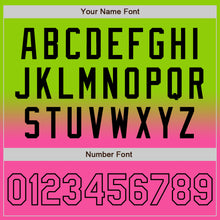 Load image into Gallery viewer, Custom Neon Green Pink-Black Bomber Full-Snap Varsity Letterman Fade Fashion Jacket
