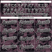 Load image into Gallery viewer, Custom Burgundy Black-White Plant And Flower 3D Pattern Design Bomber Full-Snap Varsity Letterman Jacket
