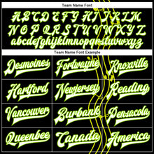 Load image into Gallery viewer, Custom Black White-Neon Green Music Festival 3D Pattern Design Bomber Full-Snap Varsity Letterman Jacket
