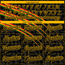 Load image into Gallery viewer, Custom Black Gold Black History Month 3D Pattern Design Bomber Full-Snap Varsity Letterman Jacket
