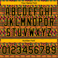 Load image into Gallery viewer, Custom Black Gold Red-Kelly Green Black History Month 3D Pattern Design Bomber Full-Snap Varsity Letterman Jacket
