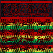 Load image into Gallery viewer, Custom Black Red Kelly Green-Gold Black History Month 3D Pattern Design Bomber Full-Snap Varsity Letterman Jacket

