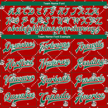 Load image into Gallery viewer, Custom Red Kelly Green-White Christmas Dog Wearing Santa Claus Costume 3D Bomber Full-Snap Varsity Letterman Jacket
